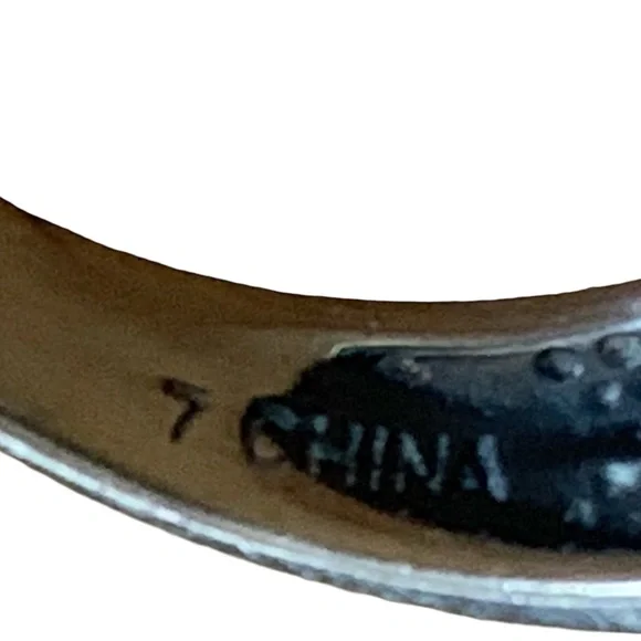 Vintage Sterling Silver Green Jade Mermaid Jewelry Ring - Picture 5 of 8